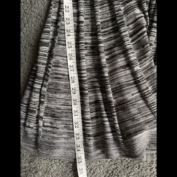 Calvin Klein Cowl Neck Marled Knit Sweater Dress Size Small Gray Black White - Picture 12 of 12